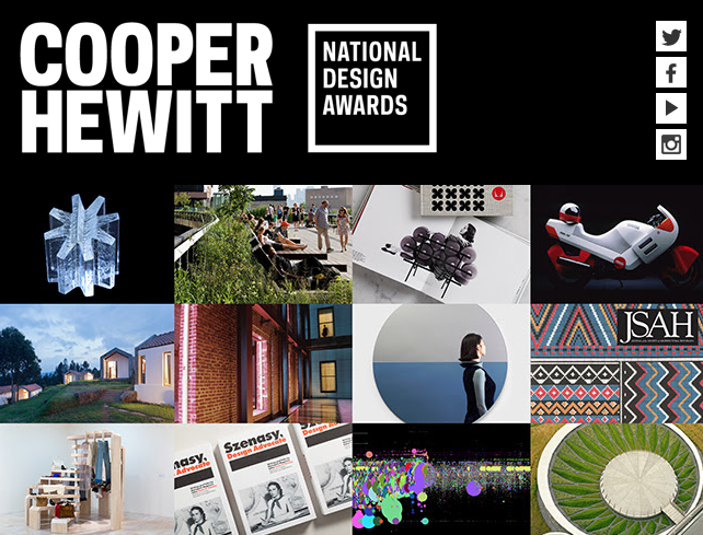 Collage of photos with Cooper Hewitt logo